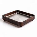 Wooden square mirror tray with a 30 x 30 x 3cm dimension for decor and organization